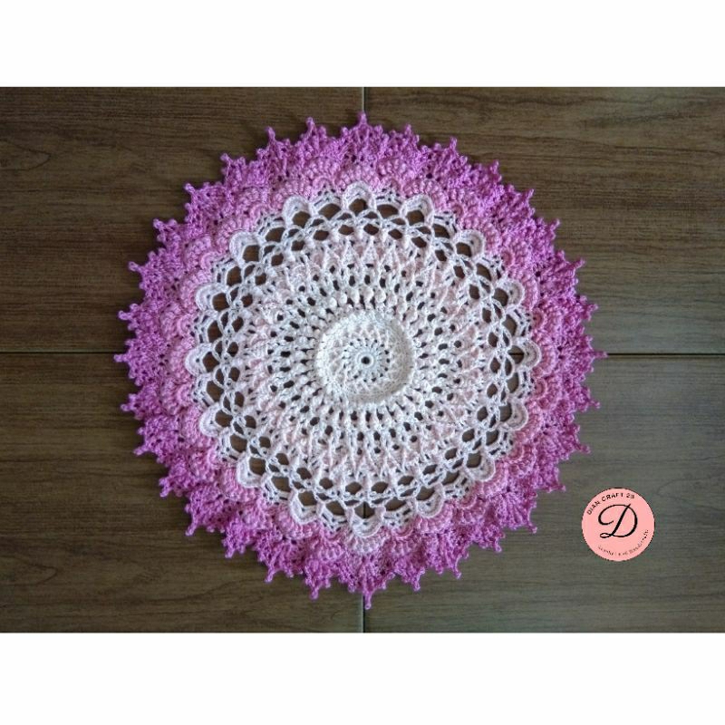 Taplak Meja Rajut Bulat Agnes