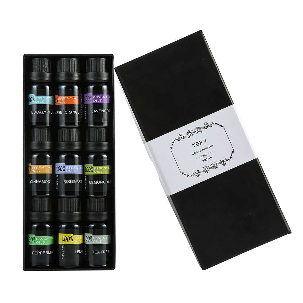 Eighteen Pure Essential Oils Minyak Aromatherapy 10 ml 9PCS - TOP9