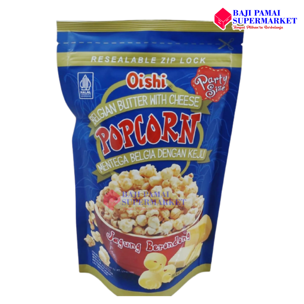 

Oishi Popcorn Rasa mentega belgia dengan keju 100gr