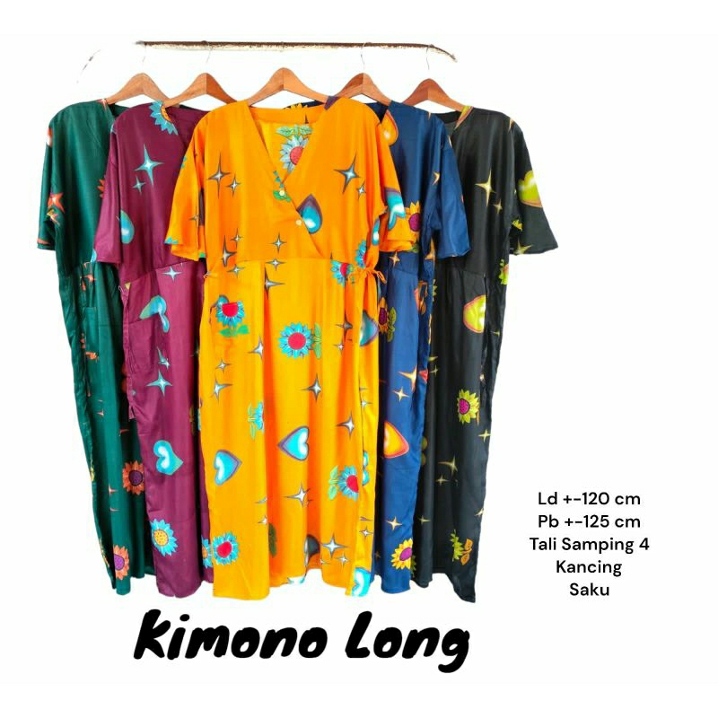 DASTER KIMONO PJ LAURA/kimono panjang/daster kekinian/daster terbaru