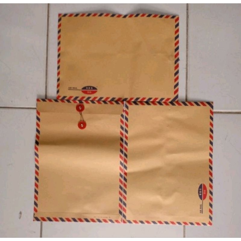 

( 5 Lembar ) Amplop Coklat Folio Airmail 310 BHG
