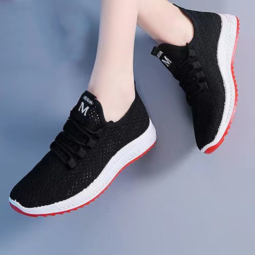 Sepatu wanita sneakers import/sepatu sneakers import trendy bertali fashion/shoes slip premium hitam