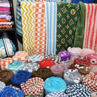 KUP - COD MURAH SATUAN HANDUK MICROFIBER DEWASA UK 70 X 140 CM MOTIF &amp; WARNA RANDOM