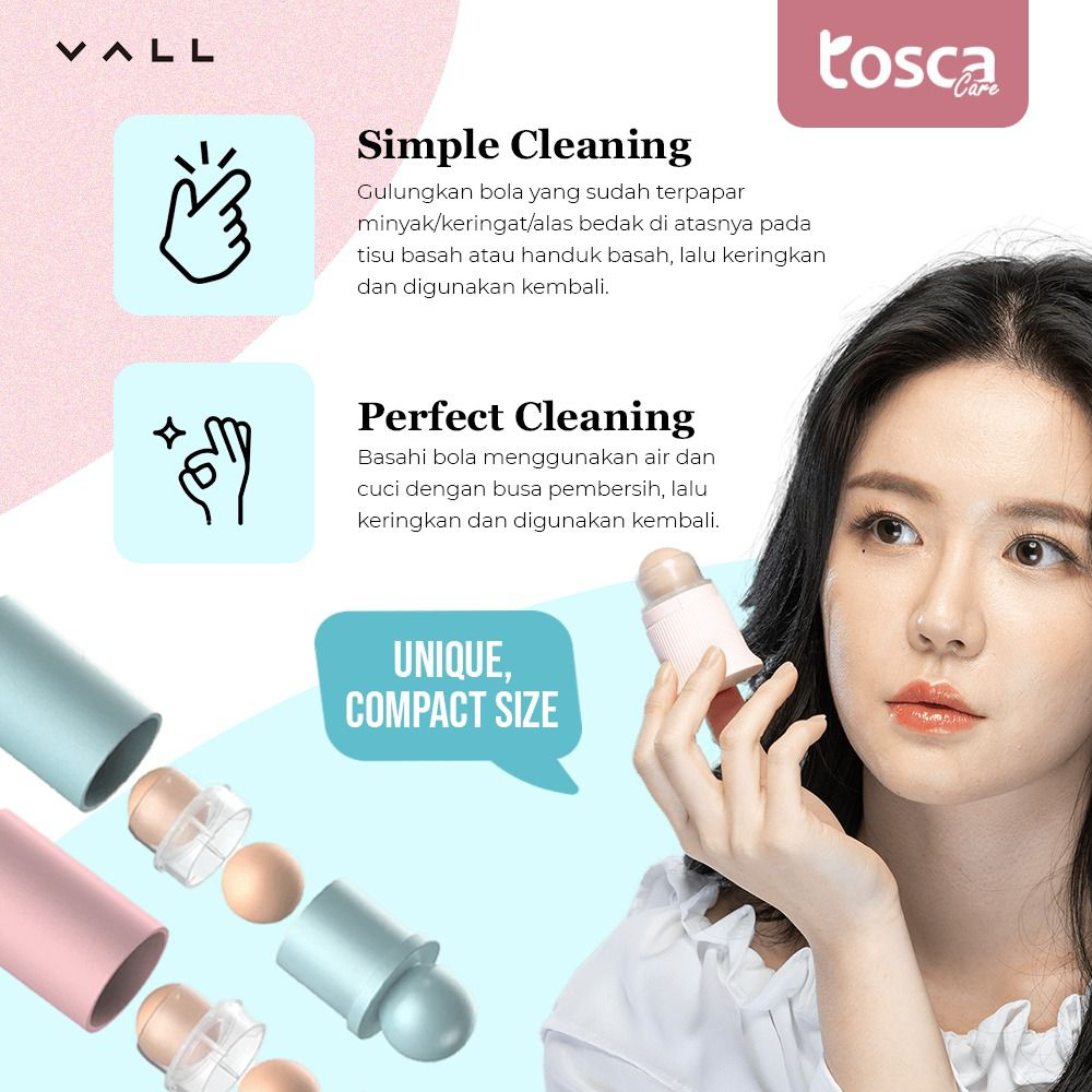 TOSCA VALL OIL ABSORBING FACE ROLLER / ROLL PENYERAP MINYAK WAJAH / OIL REMOVER