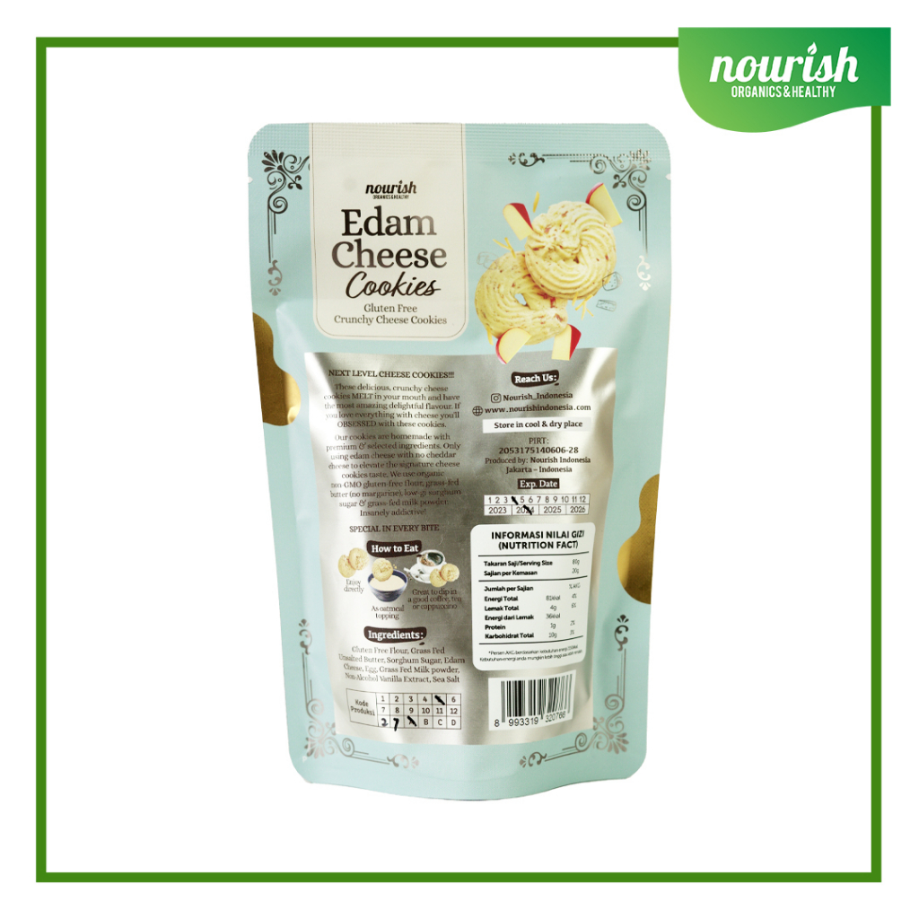 Cheese Edam Cookies - Gluten-Free Cookies 80gr