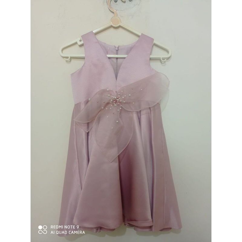 Preloved Gaun Party Anak Rose Gold