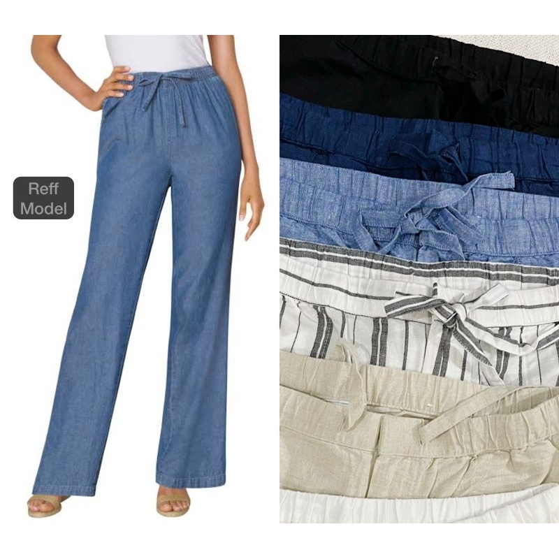 LIZ claiborne Wide Leg Drawstring Pants