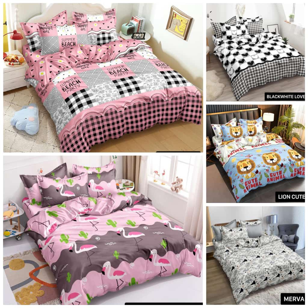 Sprei no 3 ukuran 120x200 sarung bantal 1/ guling 1