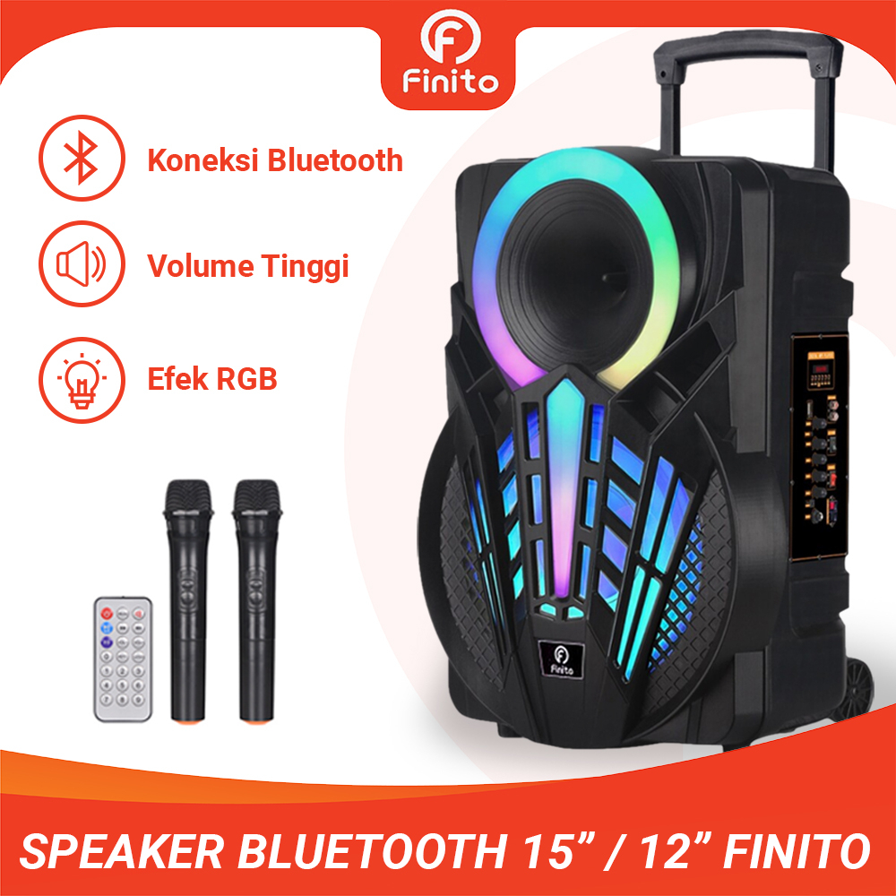 Speaker Meeting Bluetooth 15 Inch / 12 Inc Free 2 Mic Wireles New