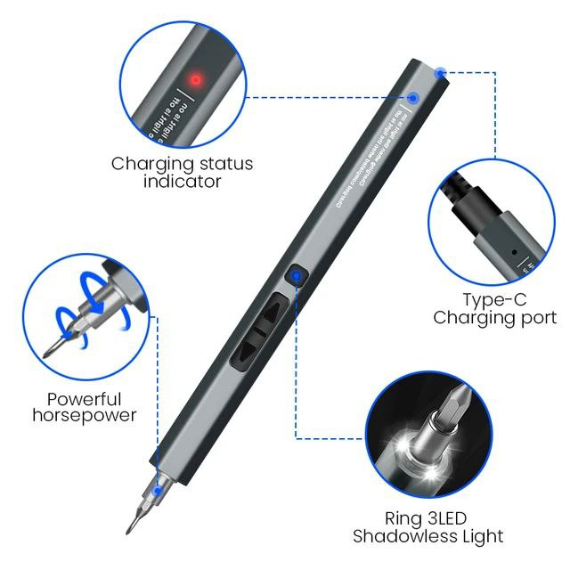 OBENG ELEKTRIK SCREWDRIVER 50IN1 PRECISION obeng listrik Obeng Precision Electric