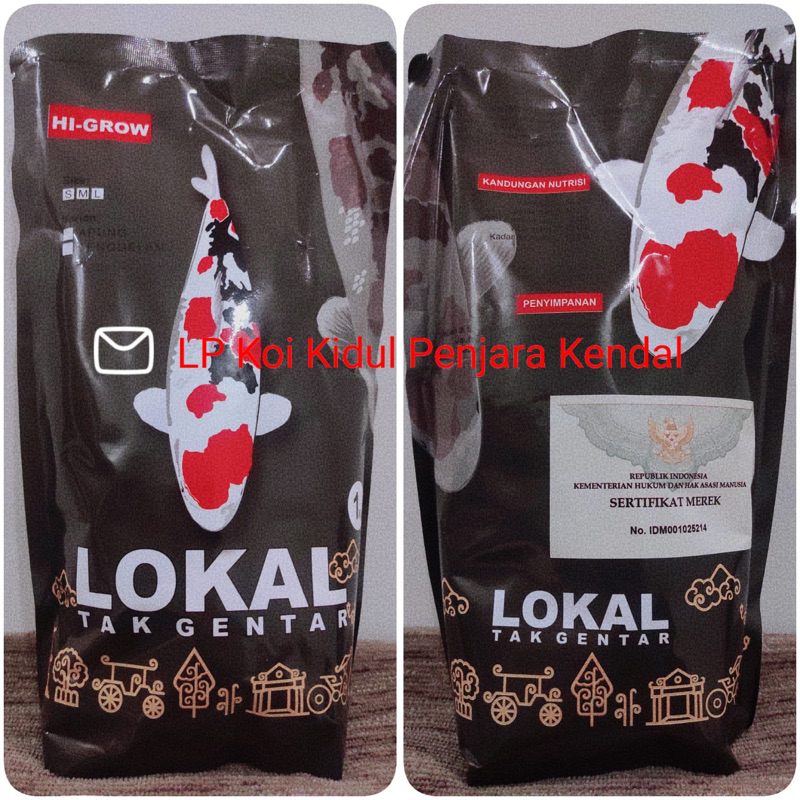 Pakan Ikan/Pakan Koi Lokal Tak Gentar HiGrow LTG HiGrowth 1 kg NEW REPACK NEW FORMULA