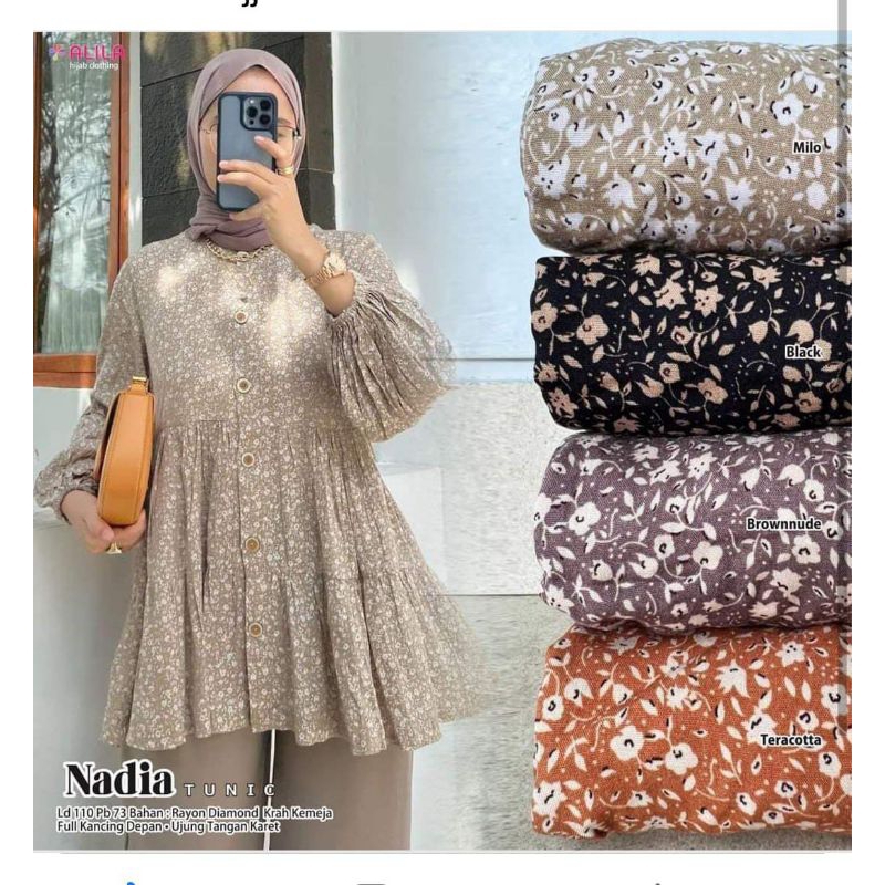 NADIA TUNIK MOTIF FLORAL ALILA
