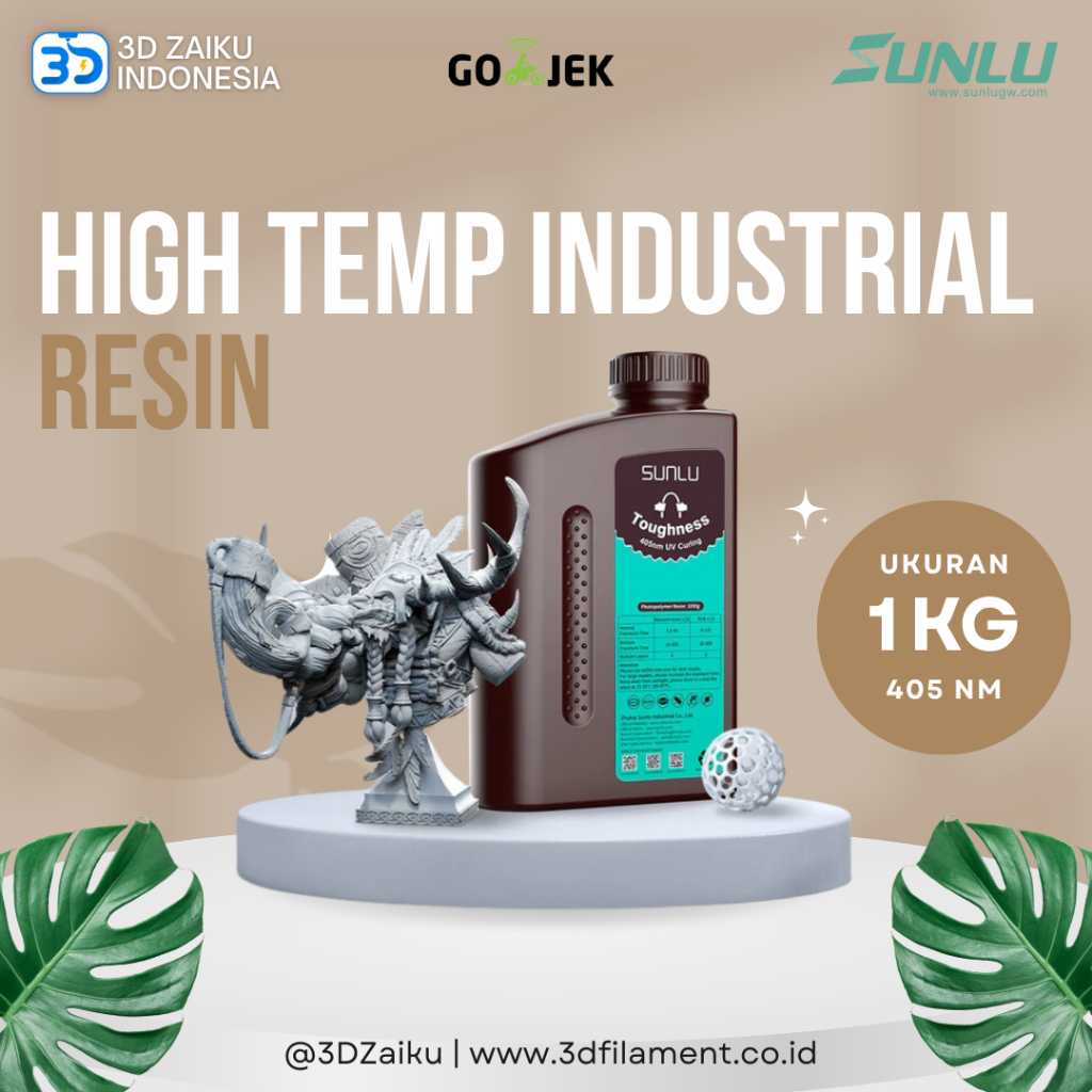 SUNLU High Temp Industrial Resin 1 KG 405 nm UV LCD DLP 3D Printer