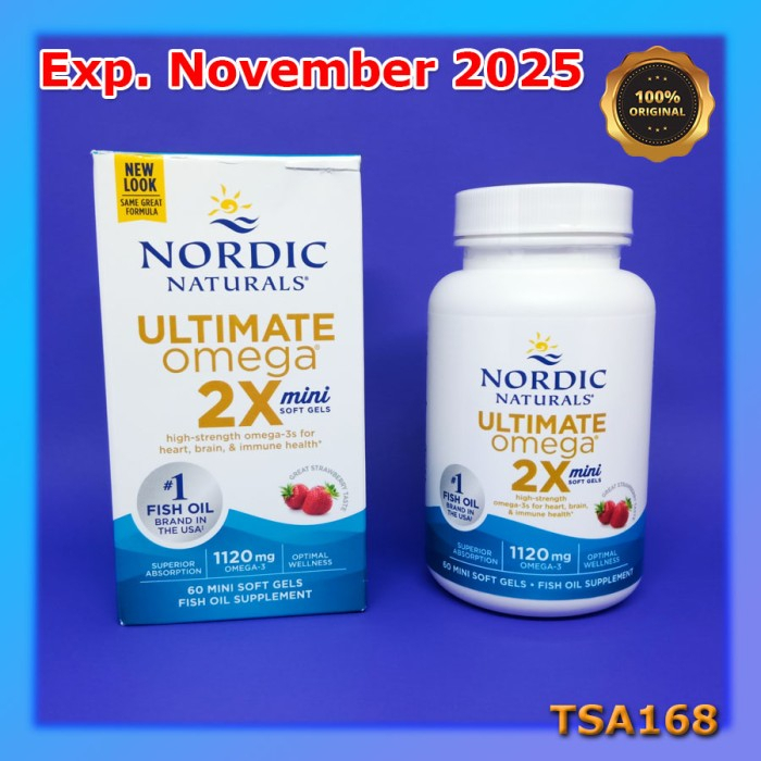 Nordic Naturals Ultimate Omega 2X Mini 1120 mg 60 Mini Softgels Omega3