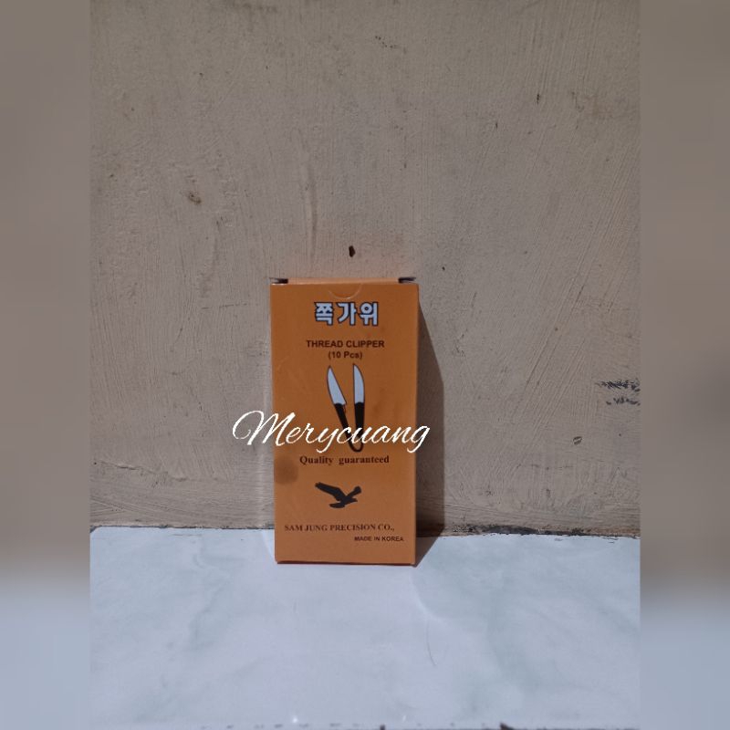 

Gunting Pemotong Benang / Kain / Bahan Samjung Korea - Thread Cutter Cekris - Alat Potong Kain 1 Box