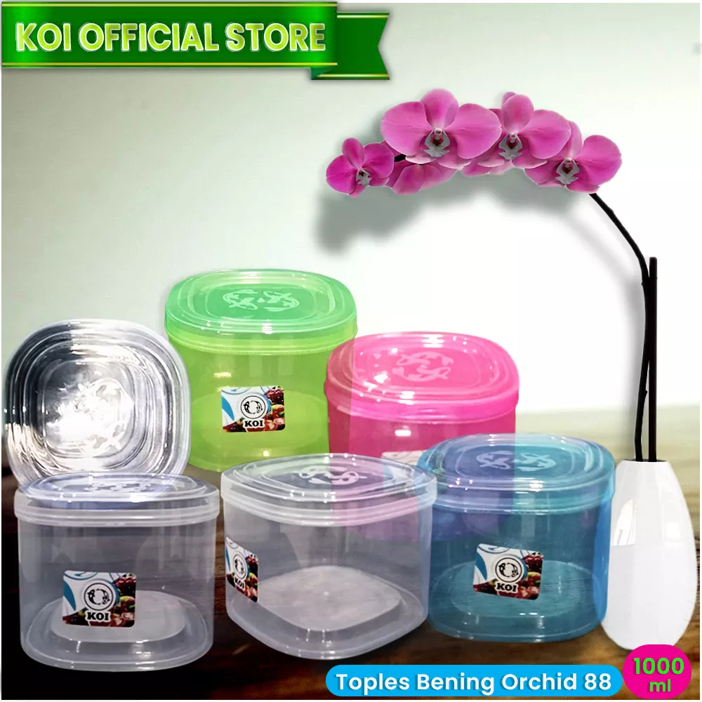 Toples kue kering nastar kacang 1000 gram ukuran persegi bening plastik tebal 1Kg Merek koi