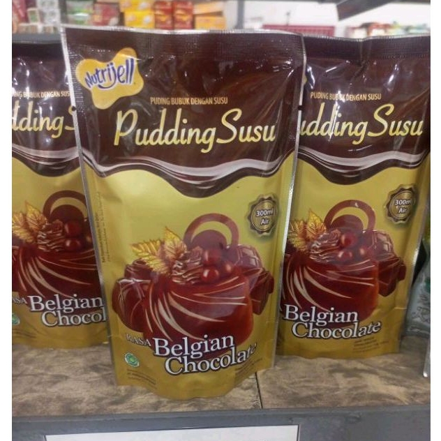 

puding susu Belgian coklat dari nutrijell