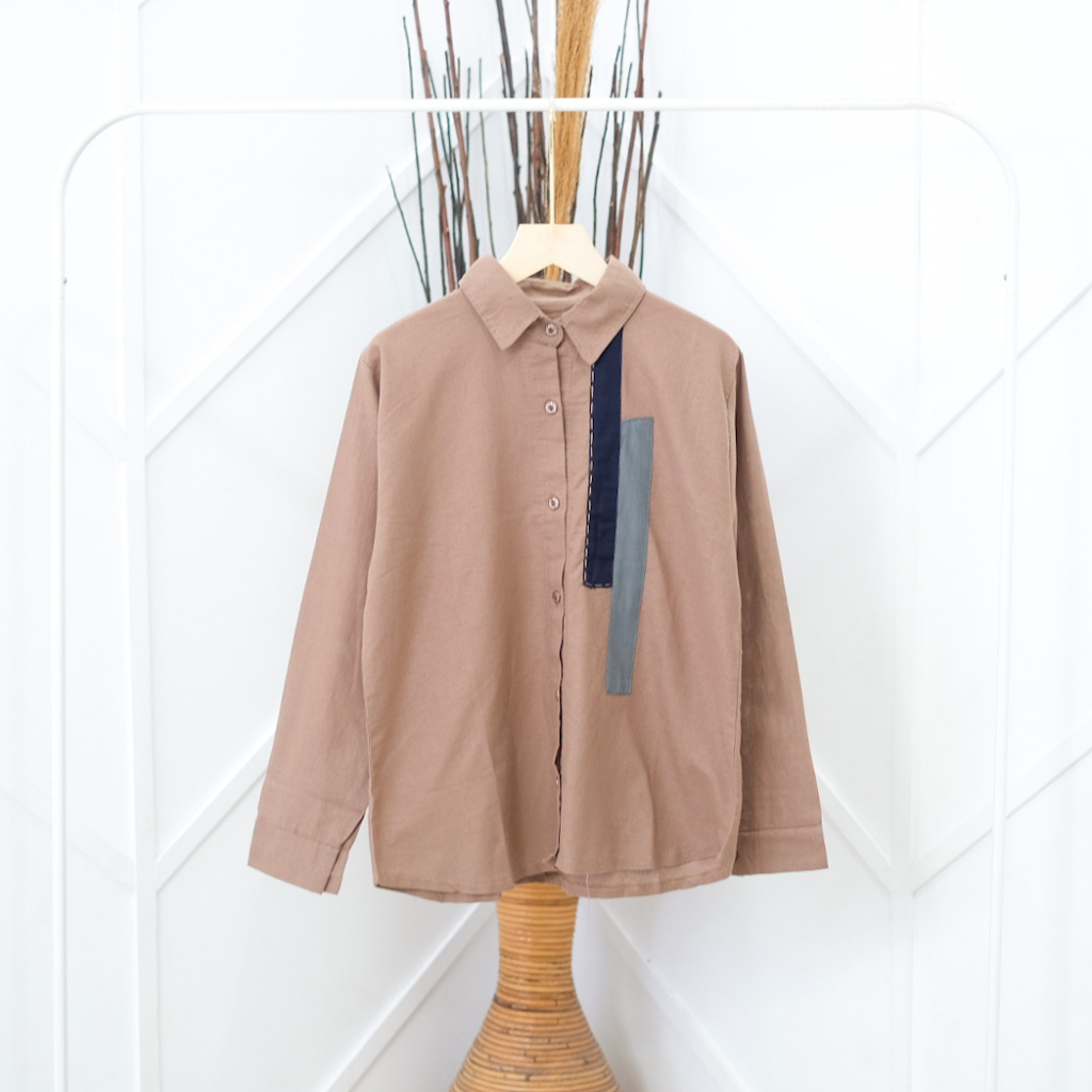 MALENA SHIRT / BLOUSE LINEN / ATASAN MURAH / KOREAN STYLE