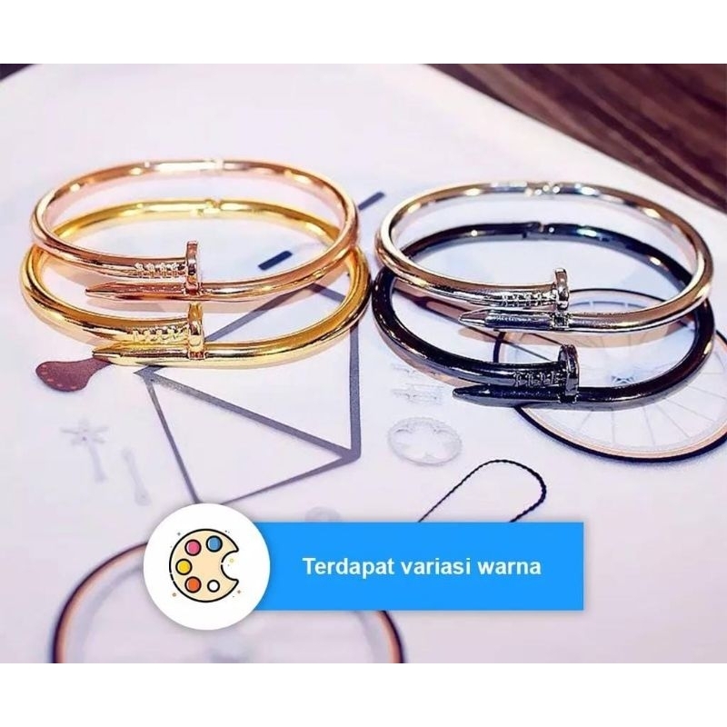 Bundara.id Acc-041 Korean style Gelang fashion wanita Gelang paku cantik