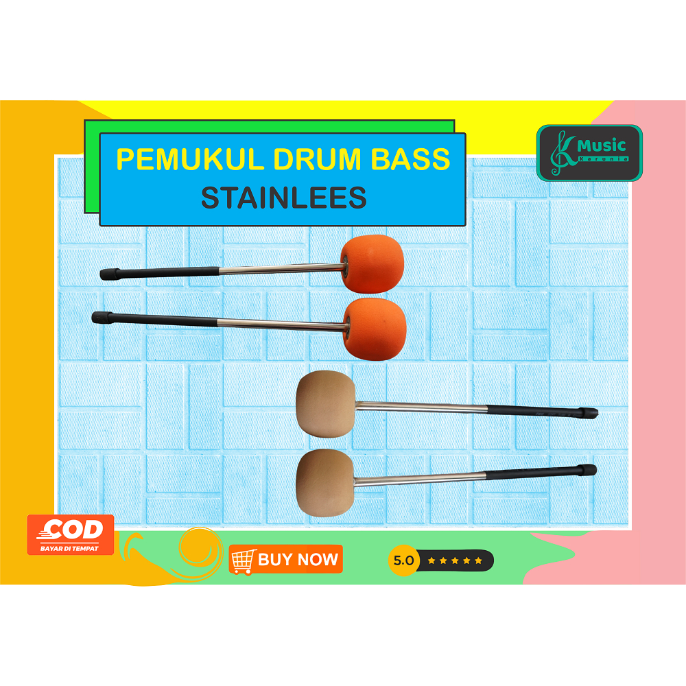pemukul drum bass stainless drumband stick drum bass takbiran