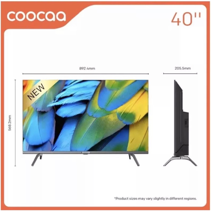 COOCAA LED TV 40 INCH 40S7G - ANDROID 11 - DIGITAL TV - HDR 10 - 2.4G/5G WIFI