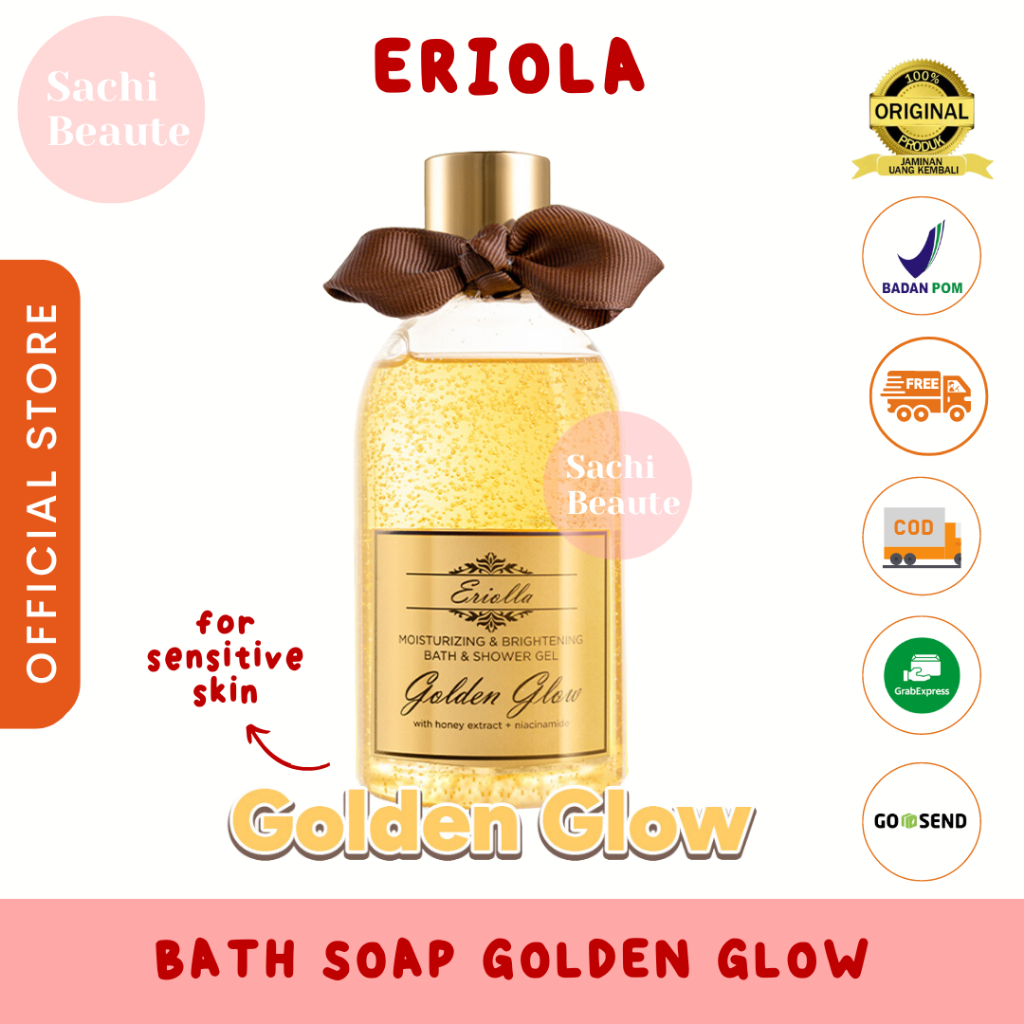 ERIOLLA Sabun Mandi Gel Pemutih Bath &amp; Shower Gel Sweet, Golden Glow &amp; Clarity White Dream Moisturizing &amp; Brightening