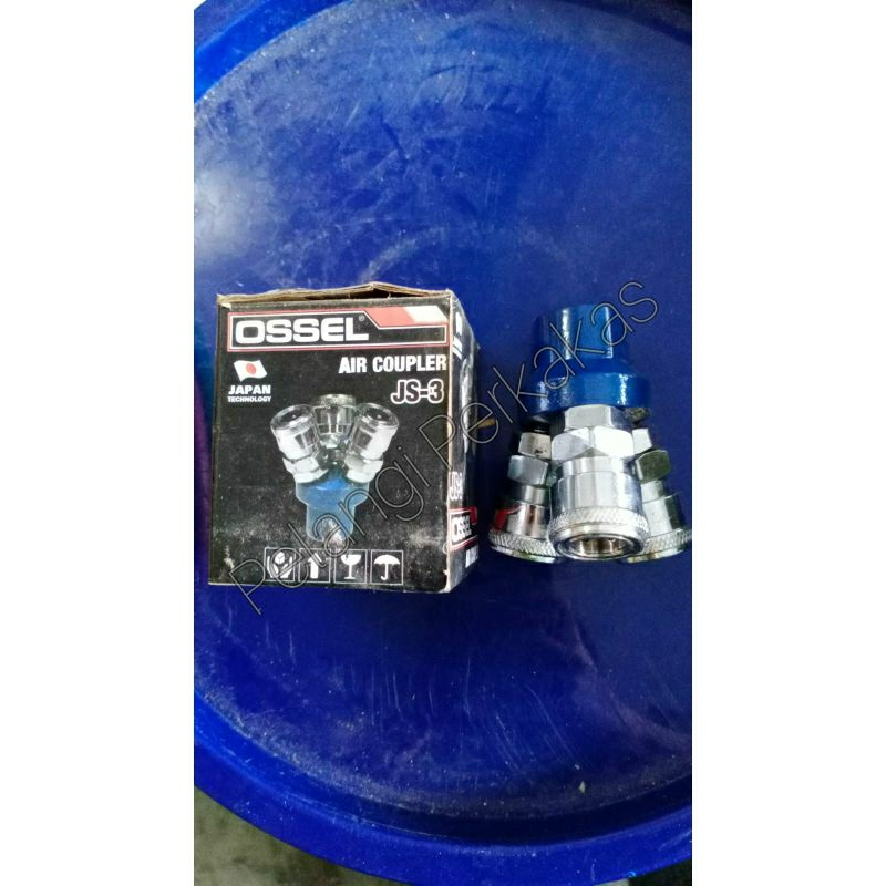 Kopler Angin Cabang Tiga/Air Quick Coupler 3Way/Cabang Sambungan Selang Angin