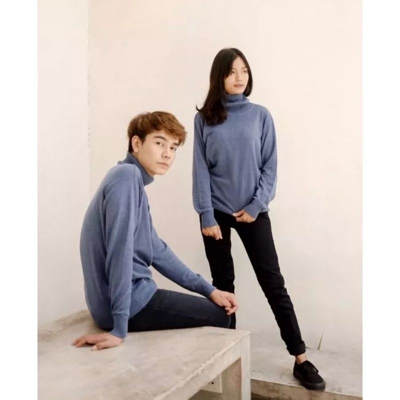 COD] Turtleneck RIB Dan Rajut (Premium) Pria dan Wanita