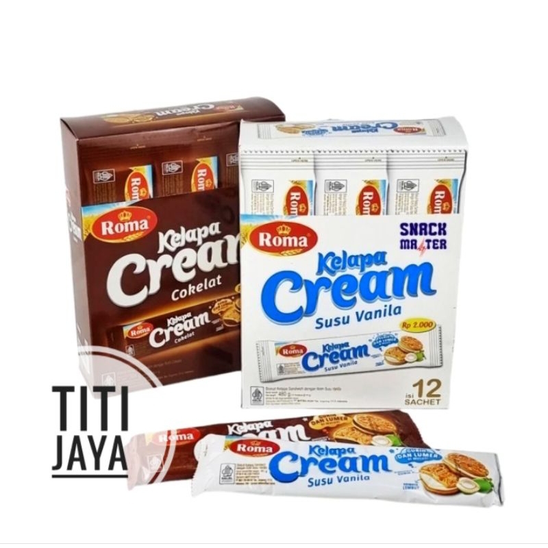 

ROMA CREAM COKLAT VANILA BOX BISKUIT JAJAN SNACK ISI 12 Rp2000