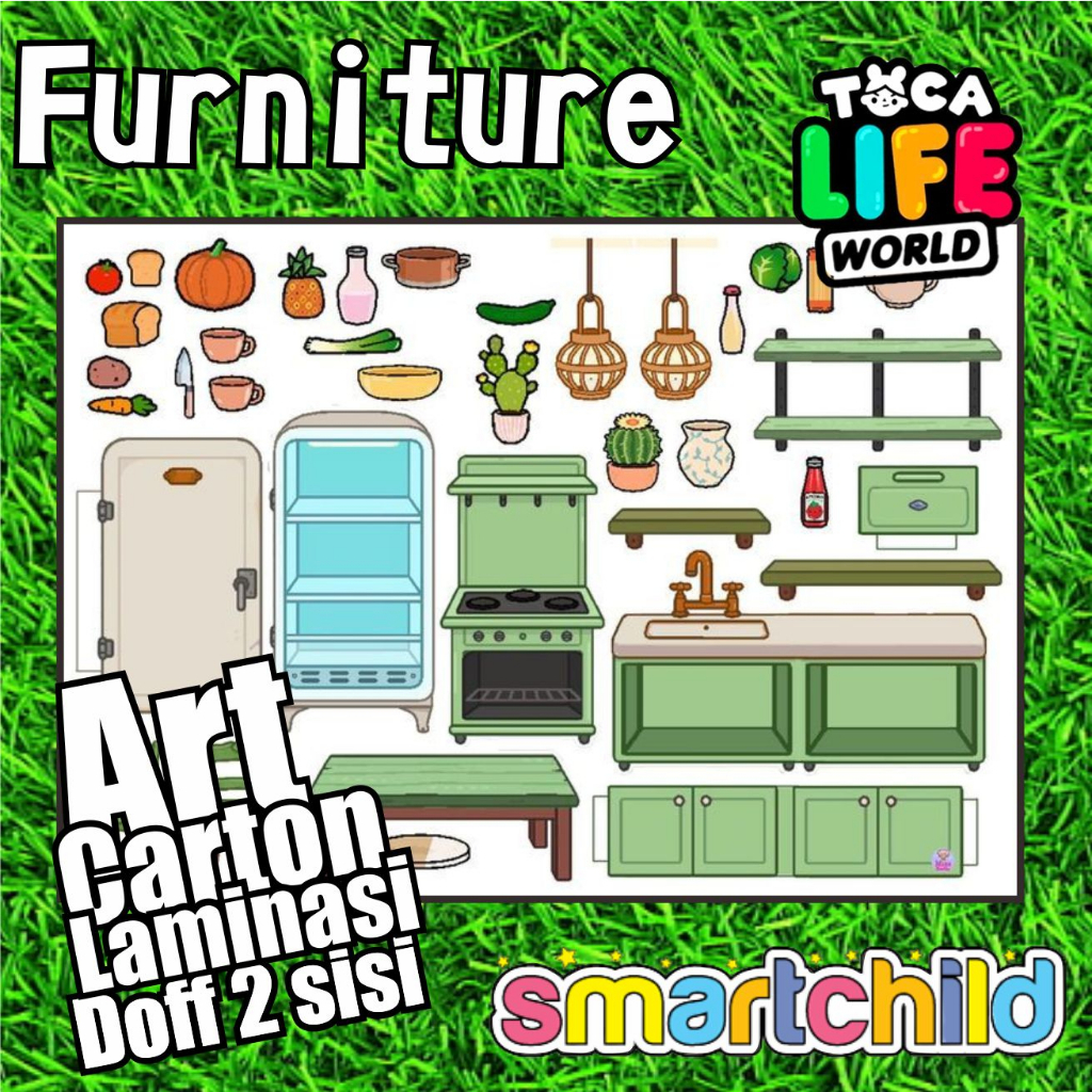 FURNITURE TOCA BOCA PERLENGKAPAN RUMAH MAINAN TOCA BOCA PAPER DOLL TERMURAH VIRALL