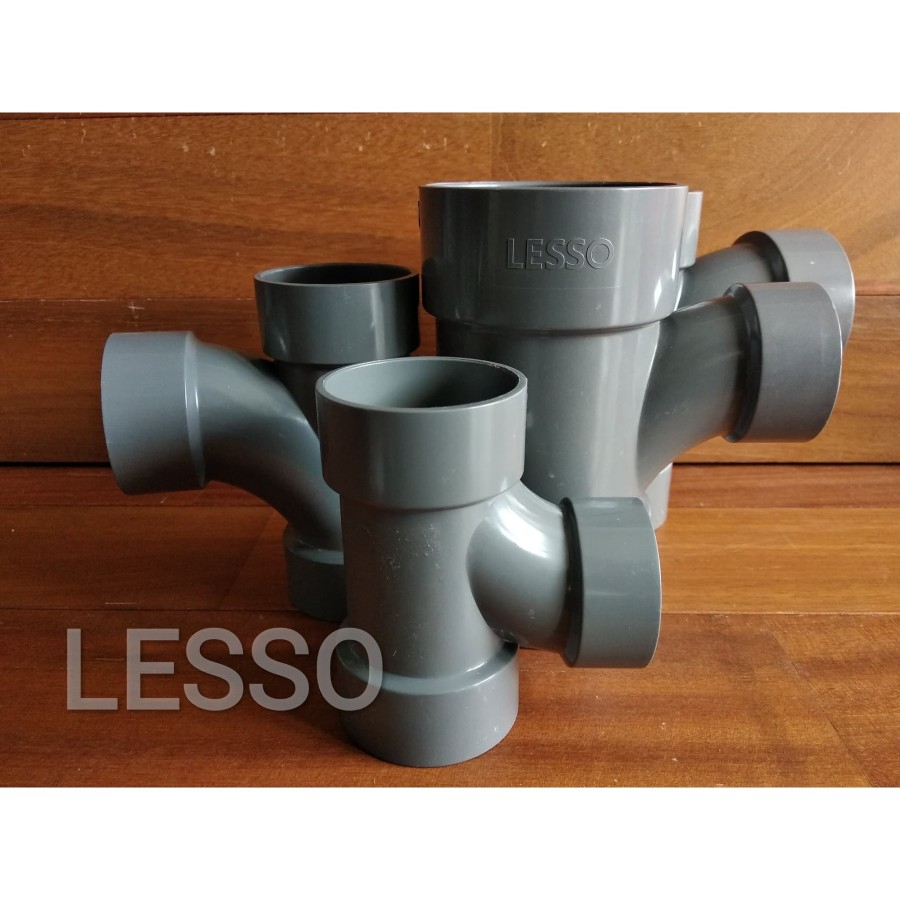 Tee Y Pvc 2 1/2 x 2" inch Lesso D 90* Radius Tee Cabang Sambungan Pipa