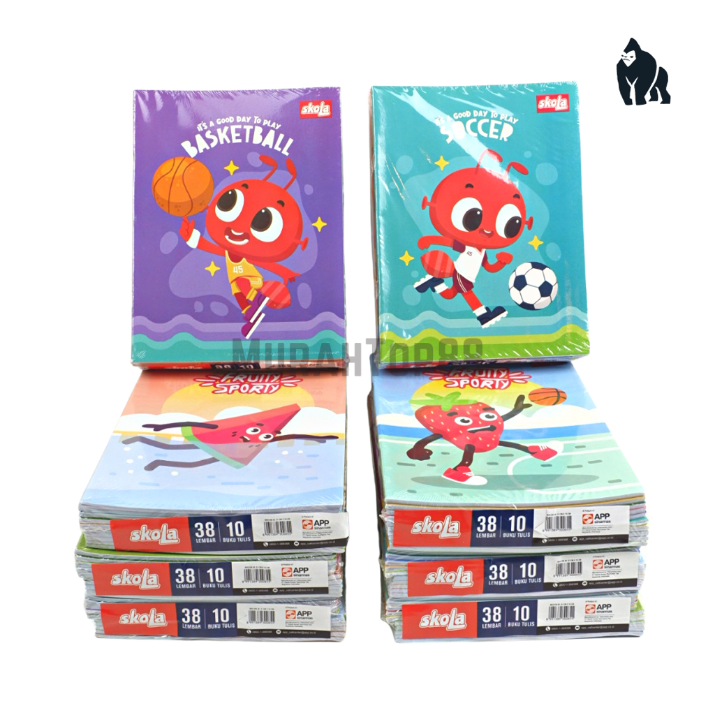 

Buku Tulis SKOLA 38 Lembar Murah / Buku Sekolah Anak Bergaris Karakter Sidu Sinar Dunia [PER PACK ISI 10 PCS]