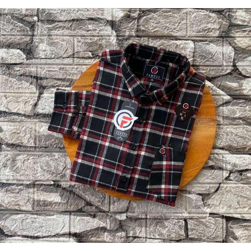 Kemeja Flanel lengan panjang Famoso | flanel panjang