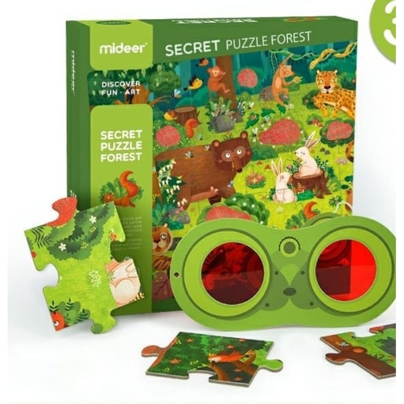 Mideer Secret Puzzle Forest with glass