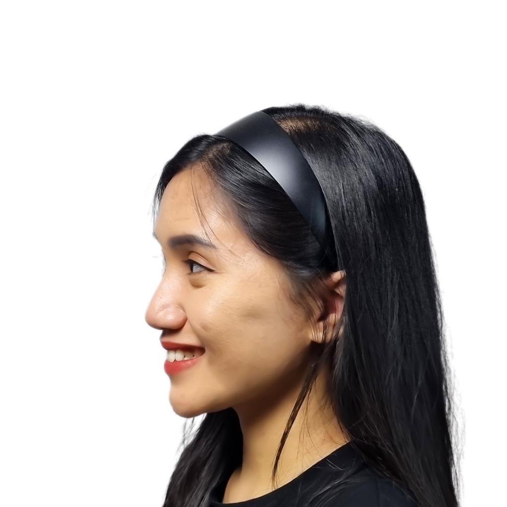 Bando Korea Jumbo 4 cm Polos / Bando Korea Dewasa Hitam / Hairband Korea