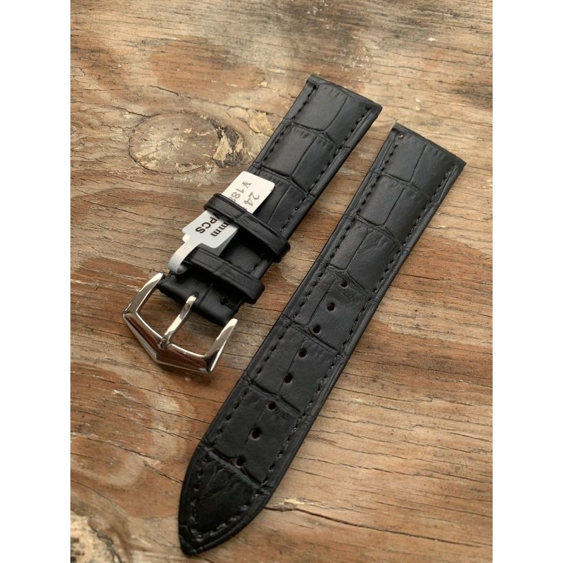 Strap tali jam tangan kulit motif import buckle istimewa 24MM