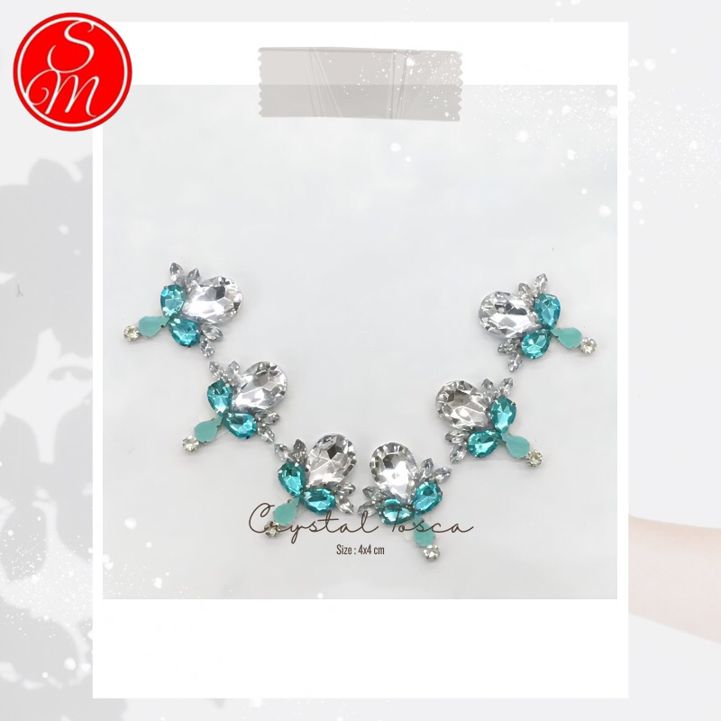 Payet Rangkai Leher Pinggang Lengan Jilbab Kaftan Instan/payet rangkai/mutiara rangkai/payet leher/p