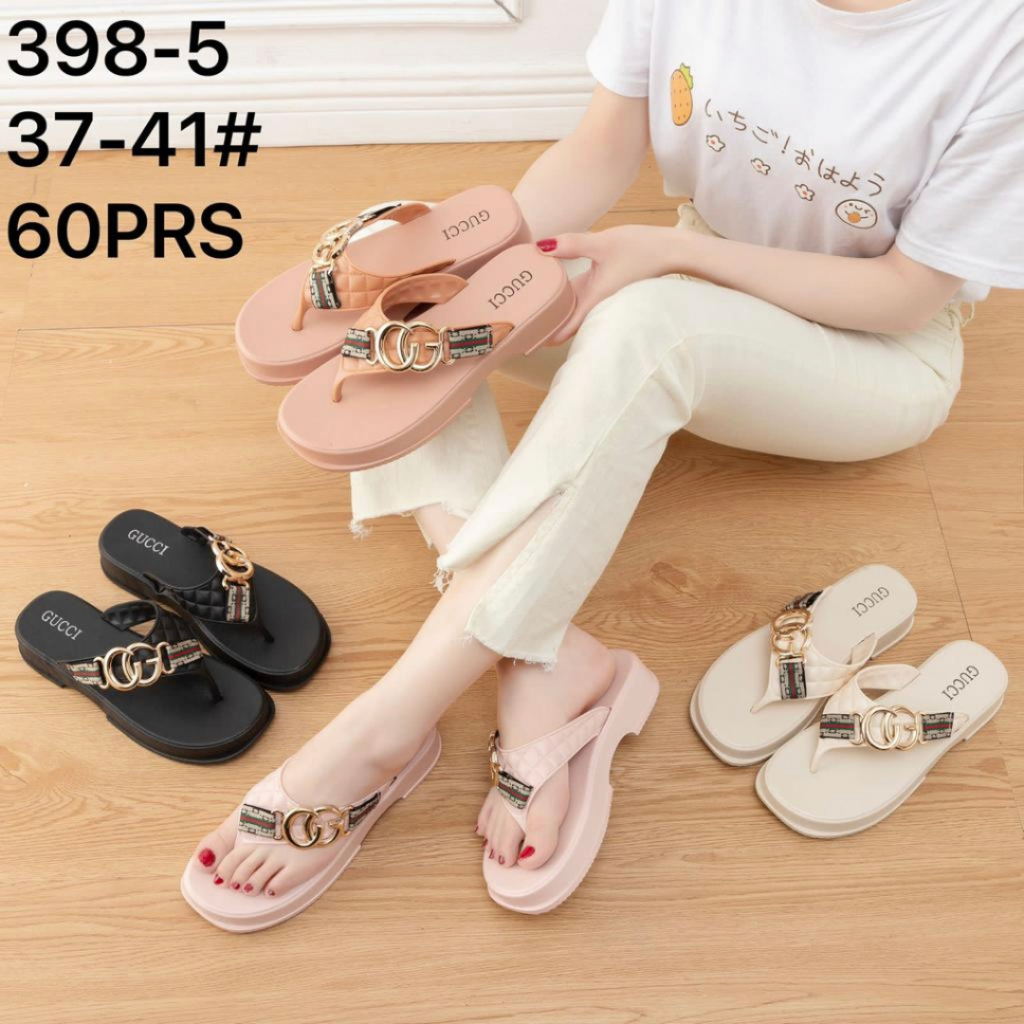 de poteshop Sandal wanita wedges jelly import GUCCI 398-5