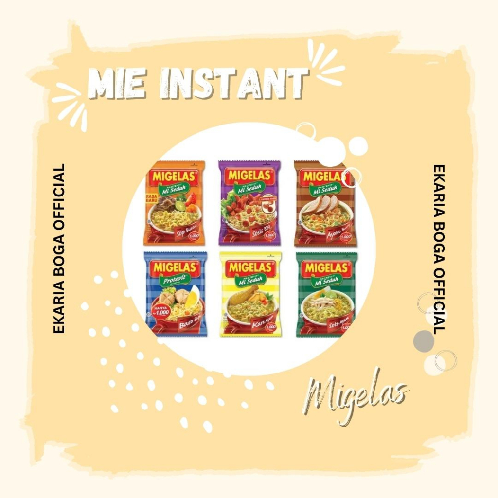 

BIHUN | MIE | MIE INSTAN | MIGELAS | MIGELAS 28GR | 1 RENTENG ISI 10