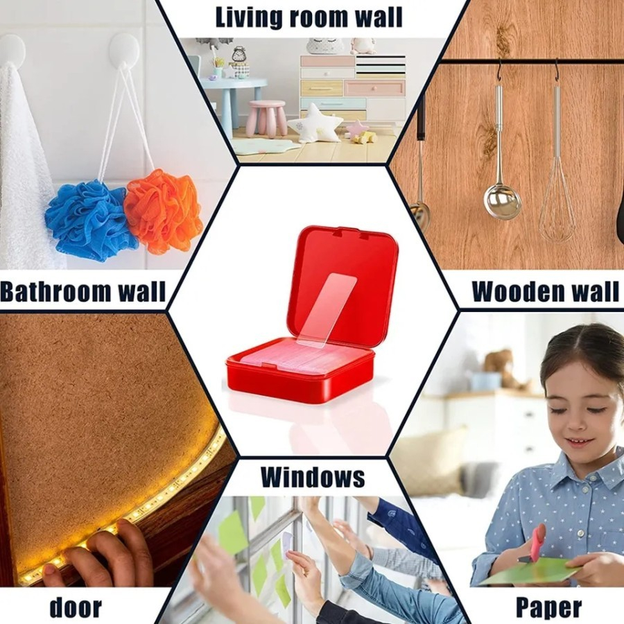 mini sticker double side tape isi 60pcs - double adhesive tape