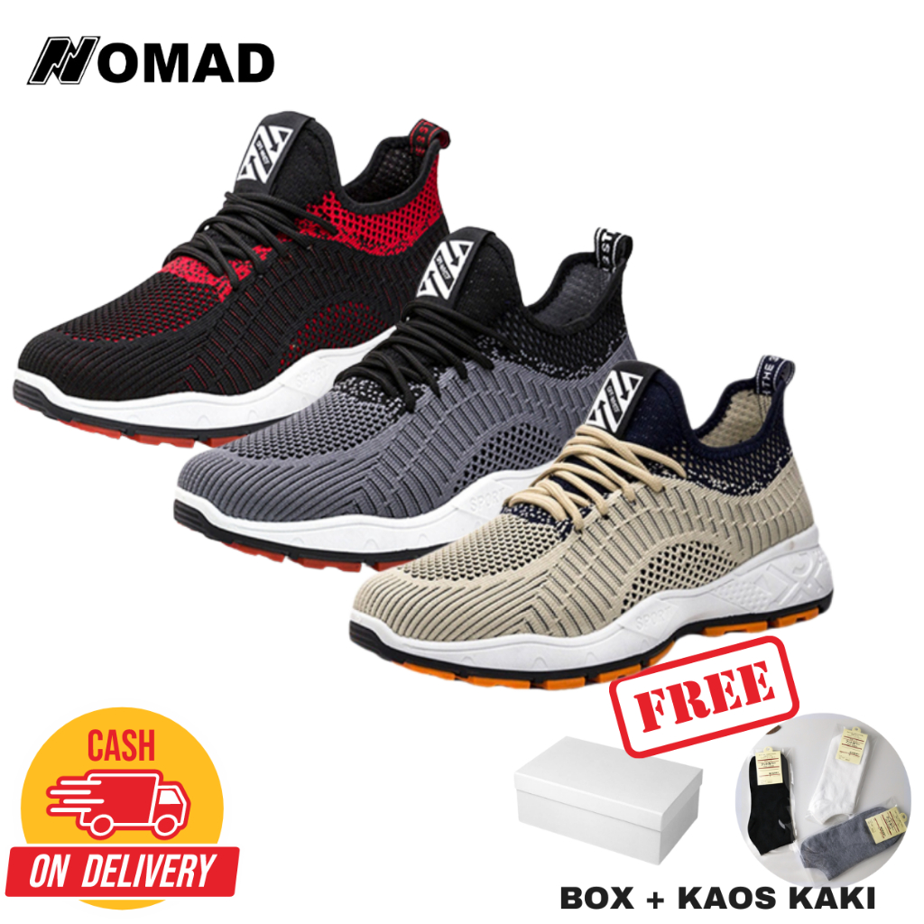 Nomad Sepatu Sneakers Pria Impor Casual Nyaman Running Shoes Julius S14