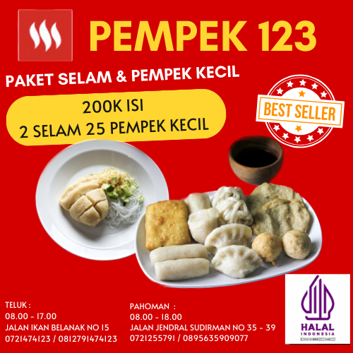 

Pempek 123 Lampung Pusat Paket Kapal Selam dan Pempek Kecil 200.000 B