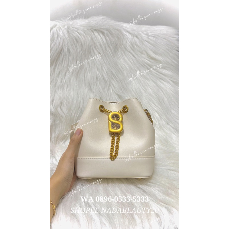 MYRA BAG SMALL BUTTONSCARVES SUGAR BLACK TAN