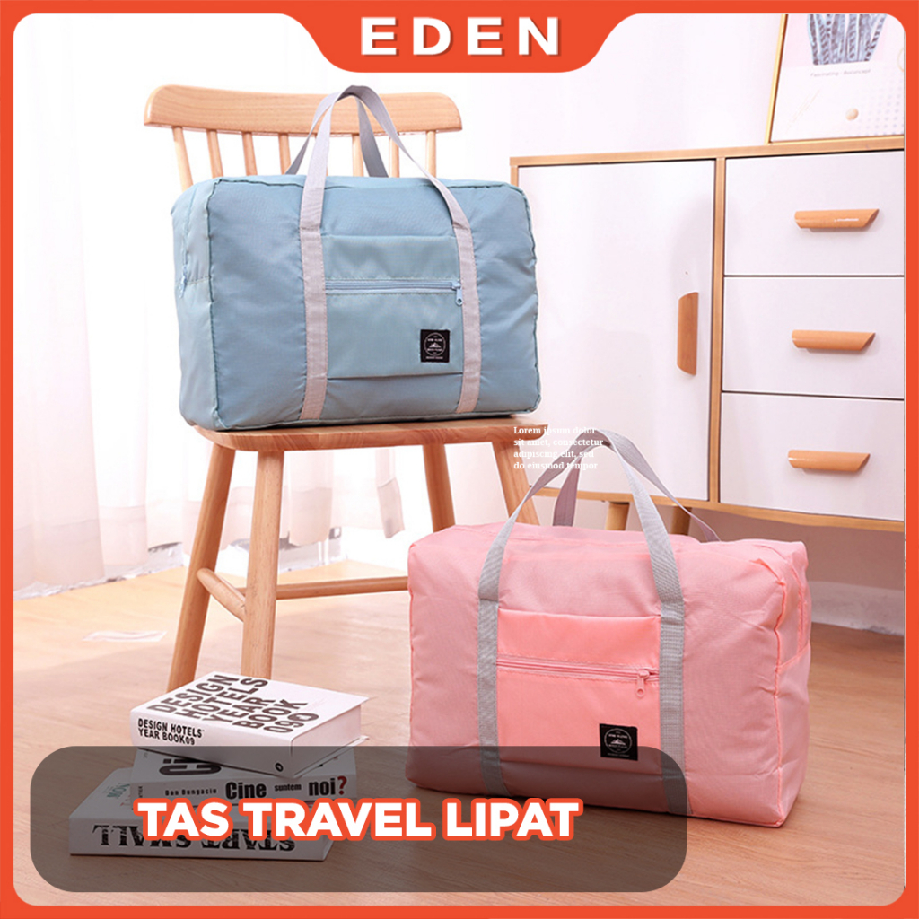 TAS TRAVEL LIPAT BESAR HAND CARRY LUGGAGE BAG ANTI AIR WATERPROOF FOLD BAG ORGANIZER