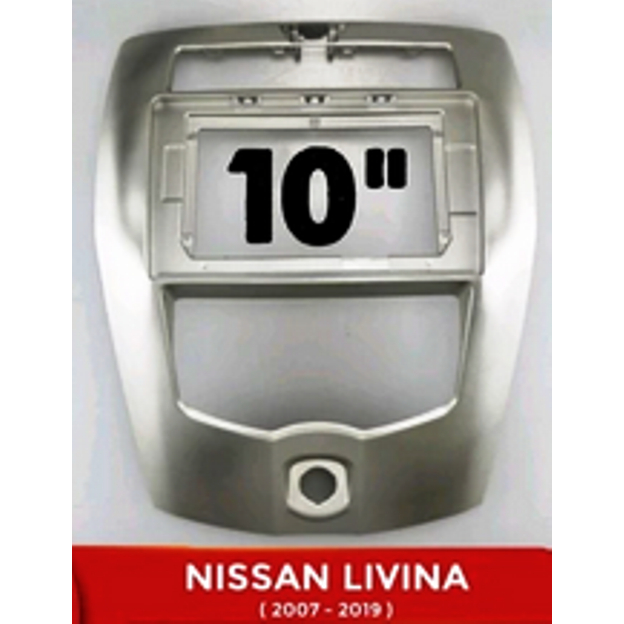 Frame Nissan Grand Livina Untuk Headunit Android 10 inch - warna Silver
