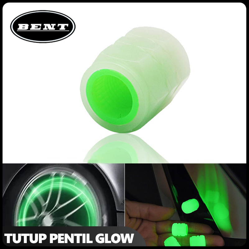 Tutup Pentil / Hijau Glow Malam Hari Neon Tutup Pentil Ban Mobil Motor Sepeda