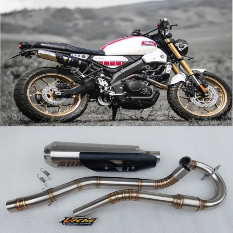 Knalpot yamaha XSR155 model Scrambler/model atas
