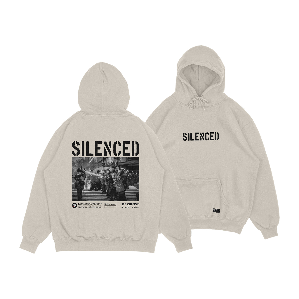 DEZIROSE - Sweater Hoodie Silenced - Hodie Pria Distro Fleece Tebal Premium Size M-XXL