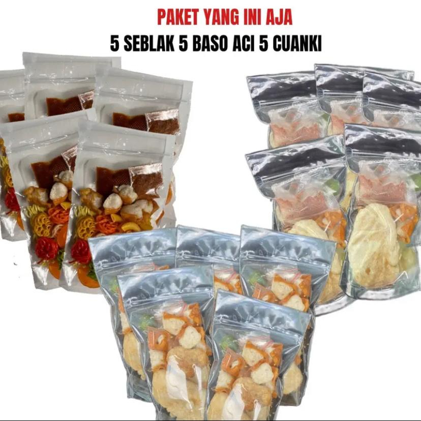 

Paket 5 Seblak 5 Cuanki 5 Baso Aci