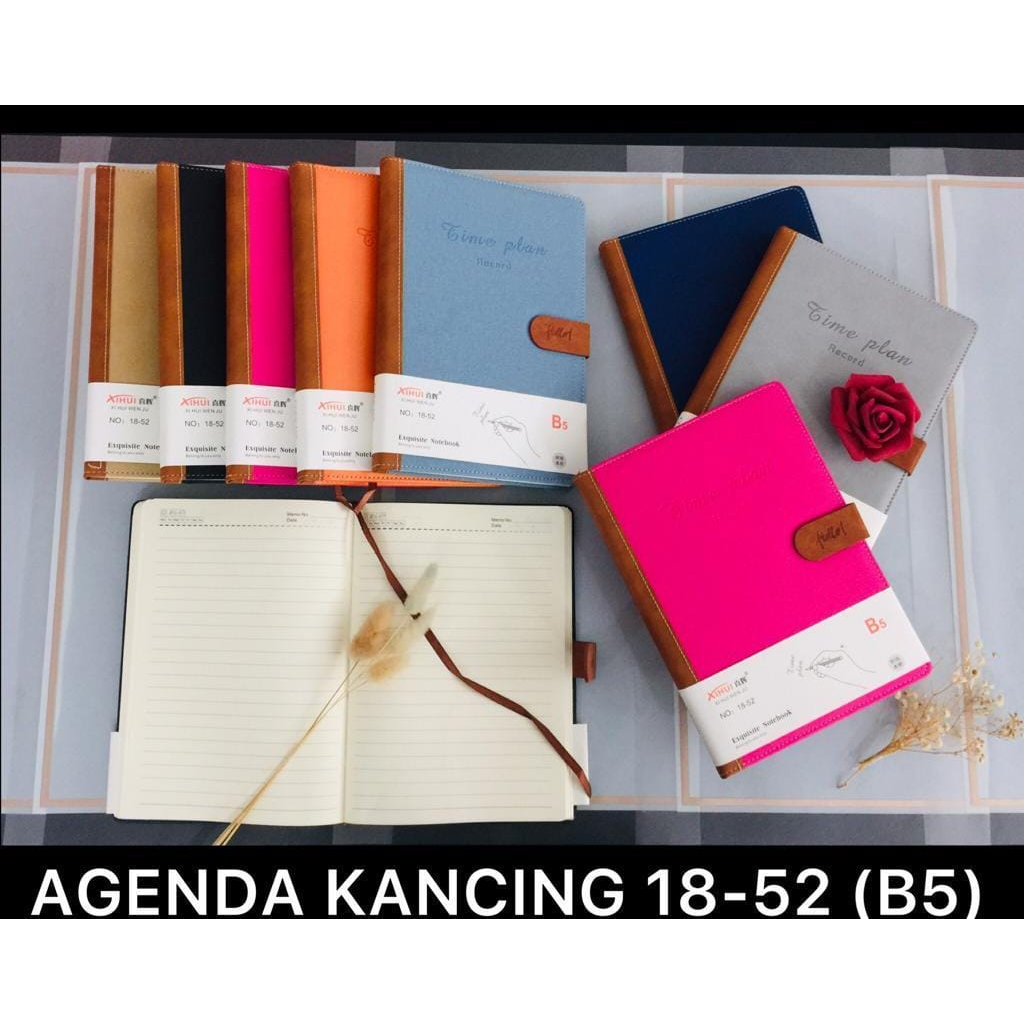 

BUKU AGENDA KANCING B5 TIME PLAN RECORD MERK XIHUI 18-52 (24.5X17.5X2)